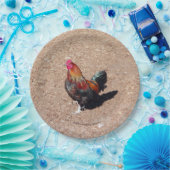Golden Cockerel Rooster paper plate ペーパープレート (パーティー)