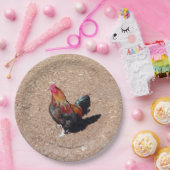 Golden Cockerel Rooster paper plate ペーパープレート (パーティー)