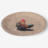 Golden Cockerel Rooster paper plate ペーパープレート (アングル)