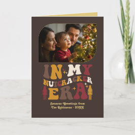 Golden Cocoa Fun Retro Christmas Photos シーズンカード