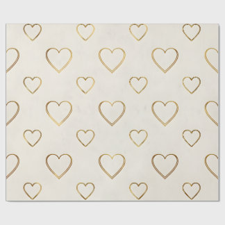 Golden color heart wrapping paper ラッピングペーパー