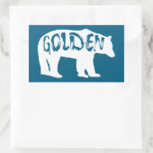 Golden Colorado Bear 長方形シール (バッグ)