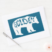 Golden Colorado Bear 長方形シール (封筒)
