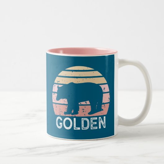 Golden Colorado Retro Bear ツートーンマグカップ (右)