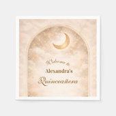 Golden Constellation Quinceañera スタンダードカクテルナプキン (正面)