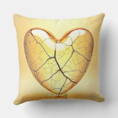 Golden Cracked Heart Art クッション (裏面)