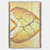 Golden Cracked Heart Art スローブランケット (正面縦)