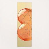 Golden Cracked Heart Glow ヨガマット (正面)