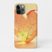 Golden Cracked Heart Glow Case-Mate iPhoneケース (裏)