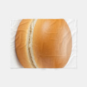 Golden Cream-Filled Bun Dessert Photo フリースブランケット (正面(横))