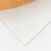 Golden Cream-Filled Bun Dessert Photo フリースブランケット (角)