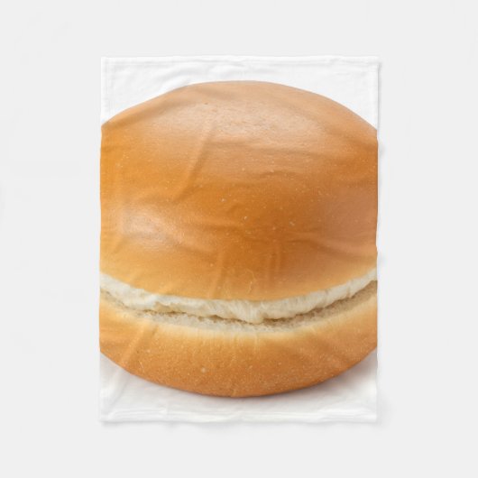 Golden Cream-Filled Bun Dessert Photo フリースブランケット (正面)