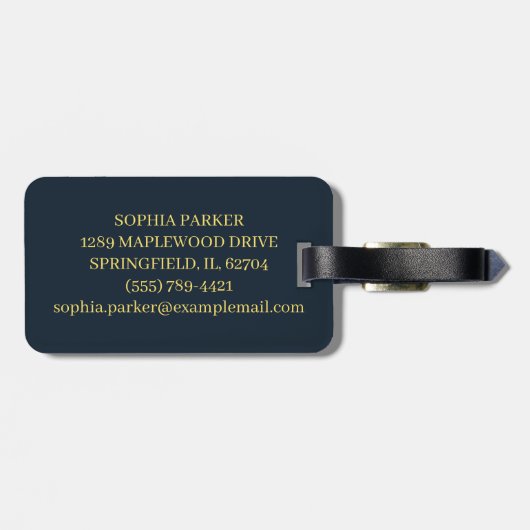 Golden Crescent Moon ラゲッジタグ (裏面横)