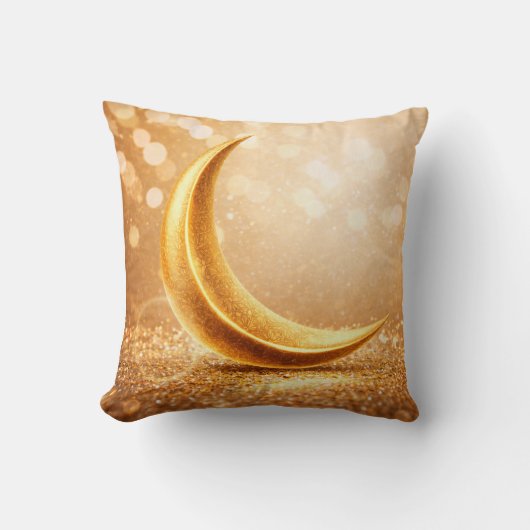 Golden Crescent Moon Cushion クッション (正面)