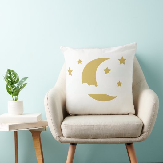 Golden Crescent Moon Pillow クッション (椅子)