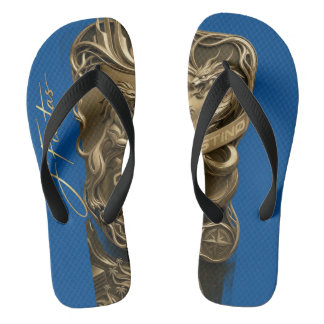 “Golden Crest Lion & Dragon Men’s Sandals ビーチサンダル