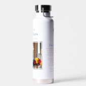 Golden Cross and Flowers Memorial Keepsake ウォーターボトル (左面)