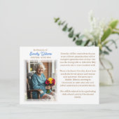 Golden Cross and Flowers Memorial Keepsake カード (スタンド正面)