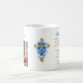 Golden Cross and Flowers Memorial Keepsake コーヒーマグカップ (中央)