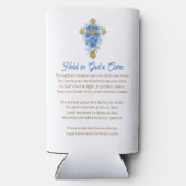 Golden Cross and Flowers Memorial Keepsake スリム缶クーラー (裏面)