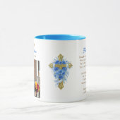 Golden Cross and Flowers Memorial Keepsake マグカップ (中央)