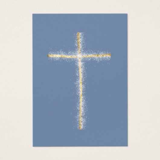 Golden cross First Communion remembrance card (正面)