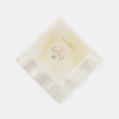  Golden Cross floral baptism paper napkins  縁ありカクテルナプキン (角)