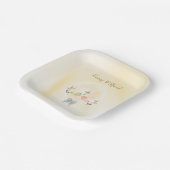 Golden Cross floral baptism paper plates ペーパープレート (傾斜あり)