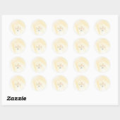  Golden Cross floral baptism round stickers  ラウンドシール (シート)