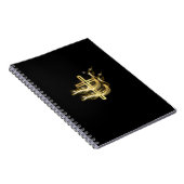 Golden Cross on Black spiral-bound notebook ノートブック (右側)