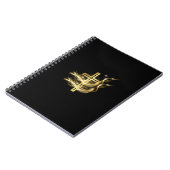 Golden Cross on Black spiral-bound notebook ノートブック (左側)