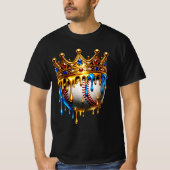 Golden Crown Drip Baseball King Tシャツ (正面)
