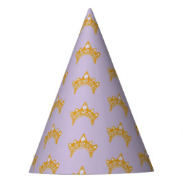 Golden Crown Lilac Girl Princess Birthday Hat パーティーハット