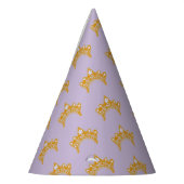 Golden Crown Lilac Girl Princess Birthday Hat パーティーハット (左)