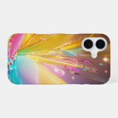 Golden Crystal Burst Phone Case iPhone 16ケース (裏面横)