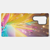 Golden Crystal Burst Phone Case Samsung Galaxyケース (裏面横)