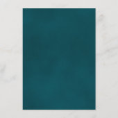 Golden Curls & Swirls on Dark Teal Wedding Details エンクロージャーカード (裏面)