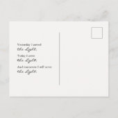 Golden daisy with universal spiritual message ポストカード (裏面)