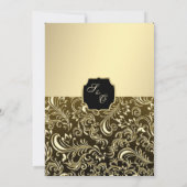 Golden Damask Elegance Wedding Invitation 招待状 (裏面)