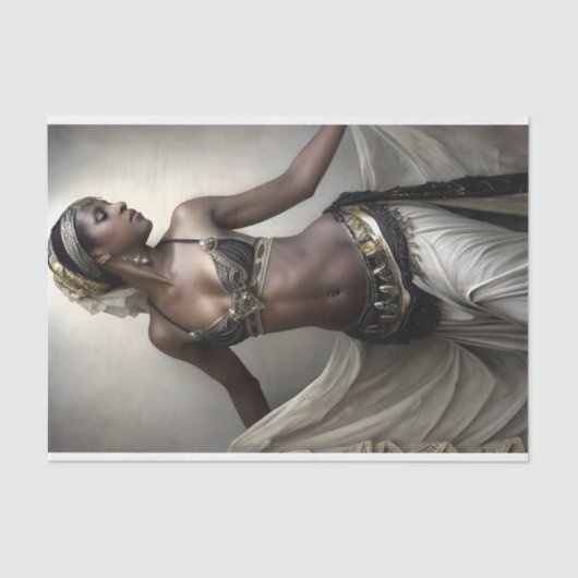 Golden Dancer in Regal Beadwork Decoupage  薄葉紙 (正面)