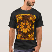 Golden Dandelion Bohemian Floral Graphic Tシャツ (正面)