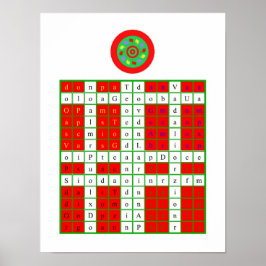 Golden Dawn Enochian Fire Tablet / Watchtower ポスター