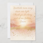 Golden Dawn Thank-You Card – Elegant New Year Grat サンキューカード (裏面)