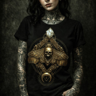 Golden Death Head Moth Skull | Mystical Insect ポスター