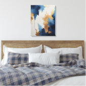 Golden Depths Premium Wrapped Canvas キャンバスプリント (インサイチュ (寝室))