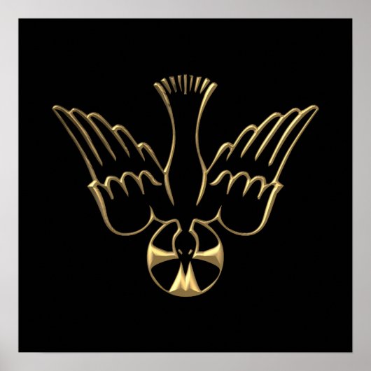 Golden Descent of The Holy Spirit Symbol ポスター (正面)