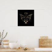 Golden Descent of The Holy Spirit Symbol ポスター (キッチン)