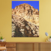 Golden Desert Cliff Under Blue Sky キャンバスプリント (インサイチュ (リビング))