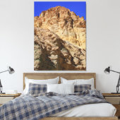 Golden Desert Cliff Under Blue Sky キャンバスプリント (インサイチュ (寝室))