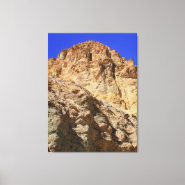 Golden Desert Cliff Under Blue Sky キャンバスプリント